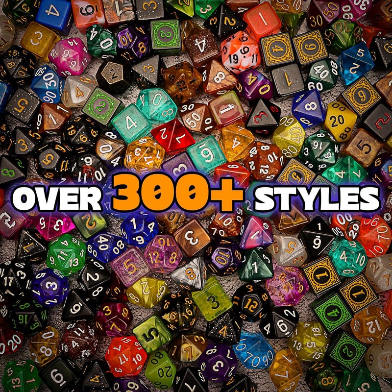 BiiSaa DND Mystery Dice Bundle – 6 Blind Bags w/ 7 Polyhedral RPG Dice, 4 Metal Coins, Enamel Pin & Velvet Bag Each – 1 in 10 to Get Premium Set – Gift for TTRPG Players, DMS & Dice Goblins (6 Packs Set) - Image 4